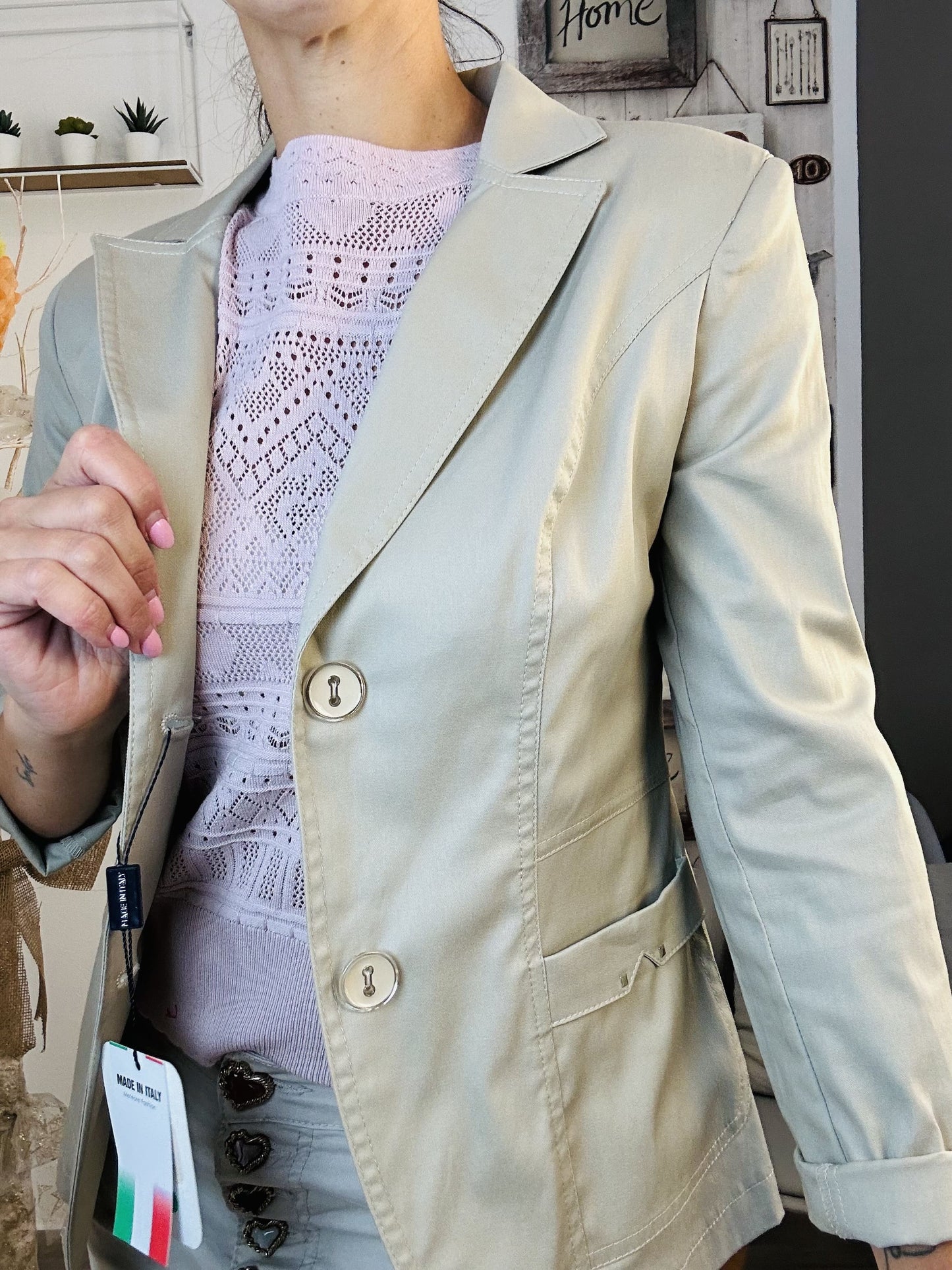 Giacca beige cotone