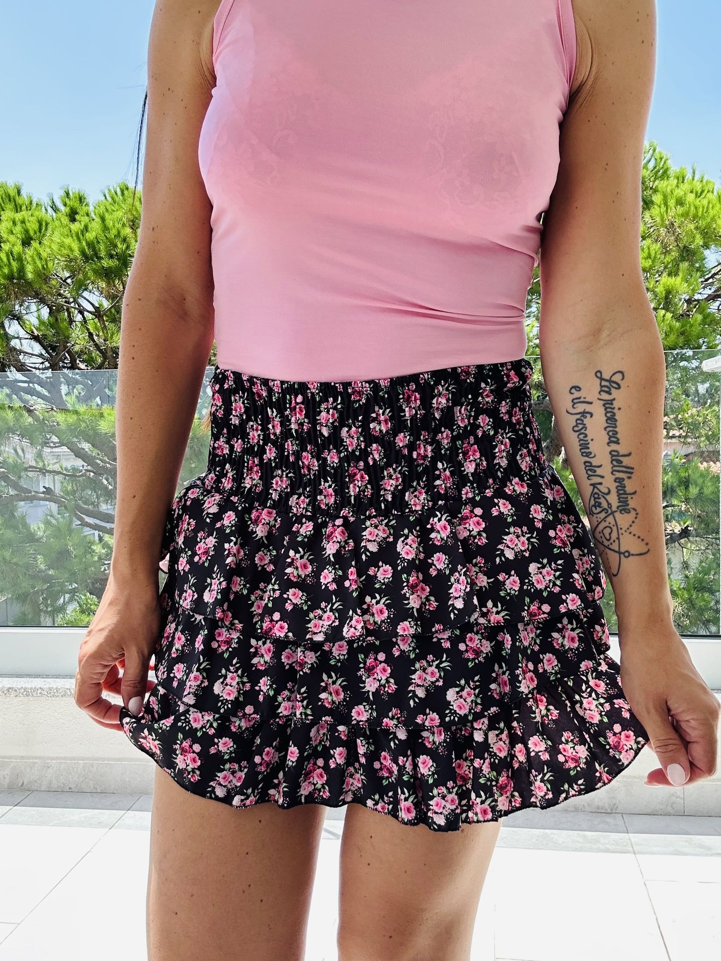 Minigonna rose