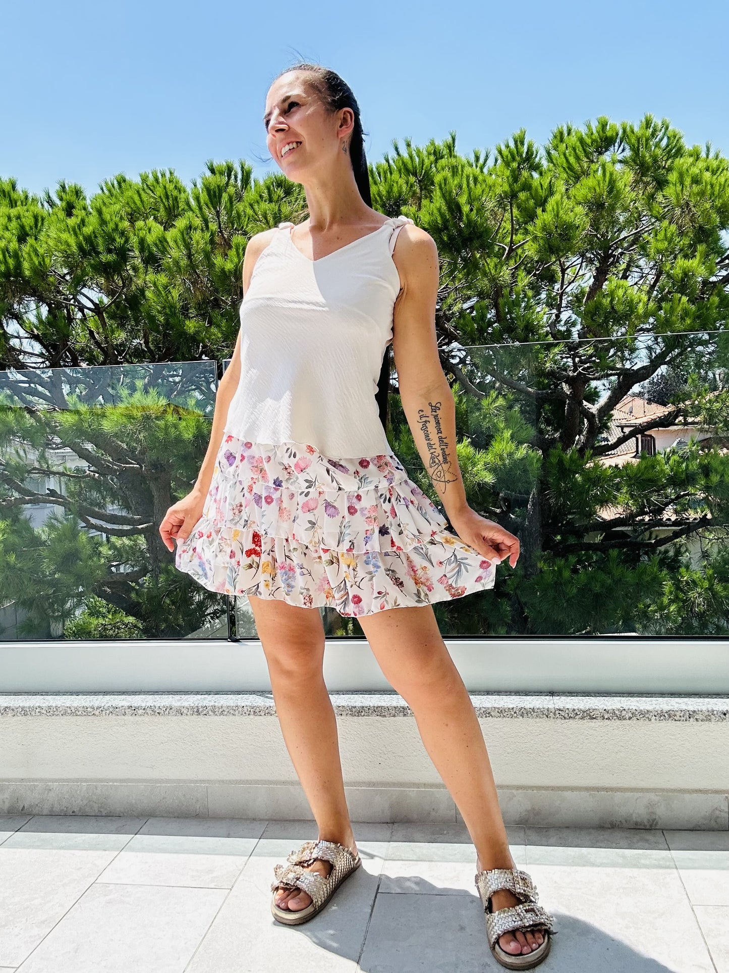 Minigonna fiori