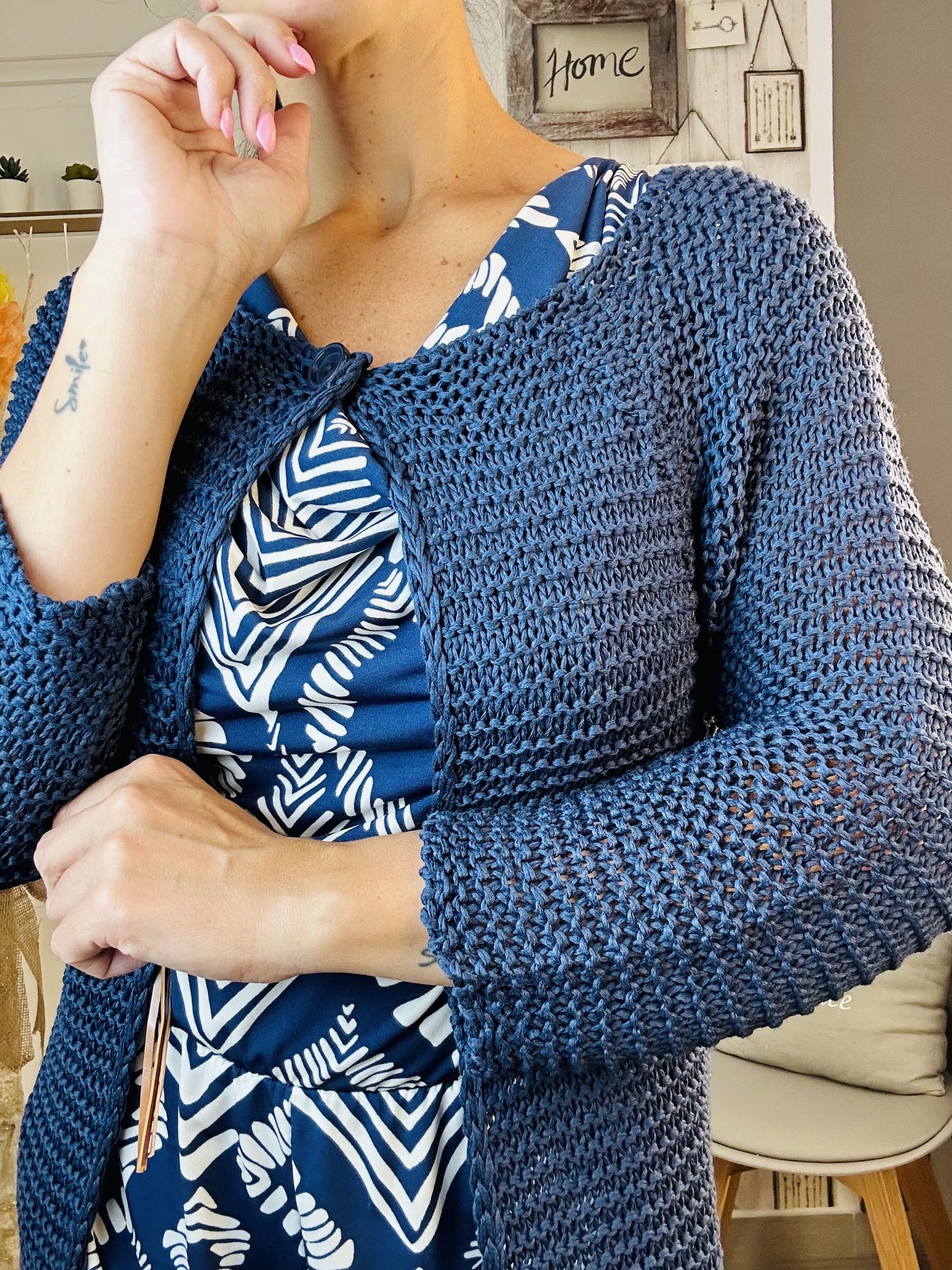 Cardigan blu