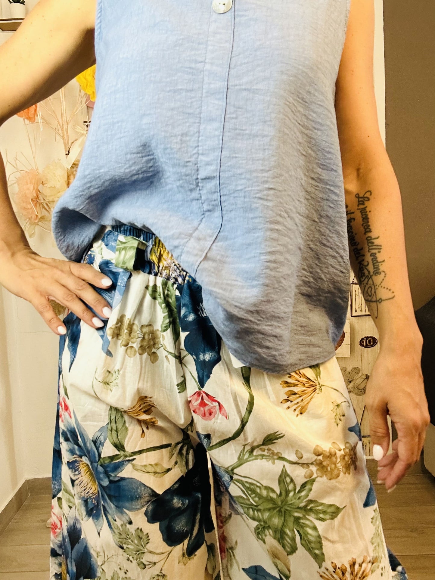 Pantalone fiori