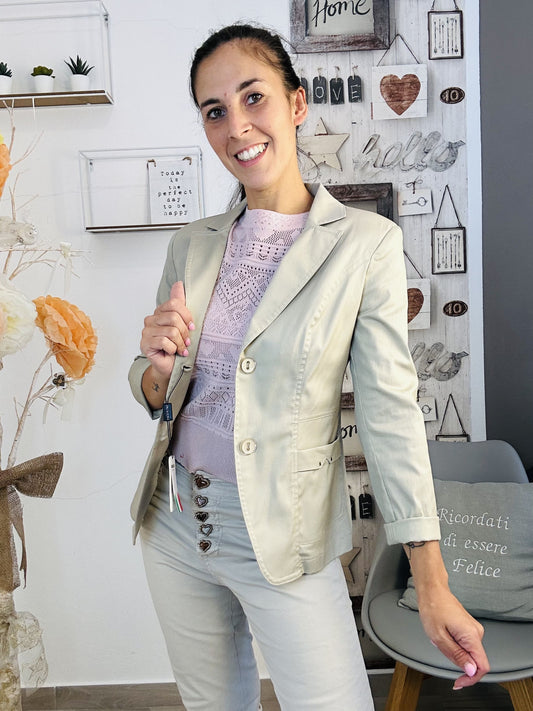 Giacca beige cotone