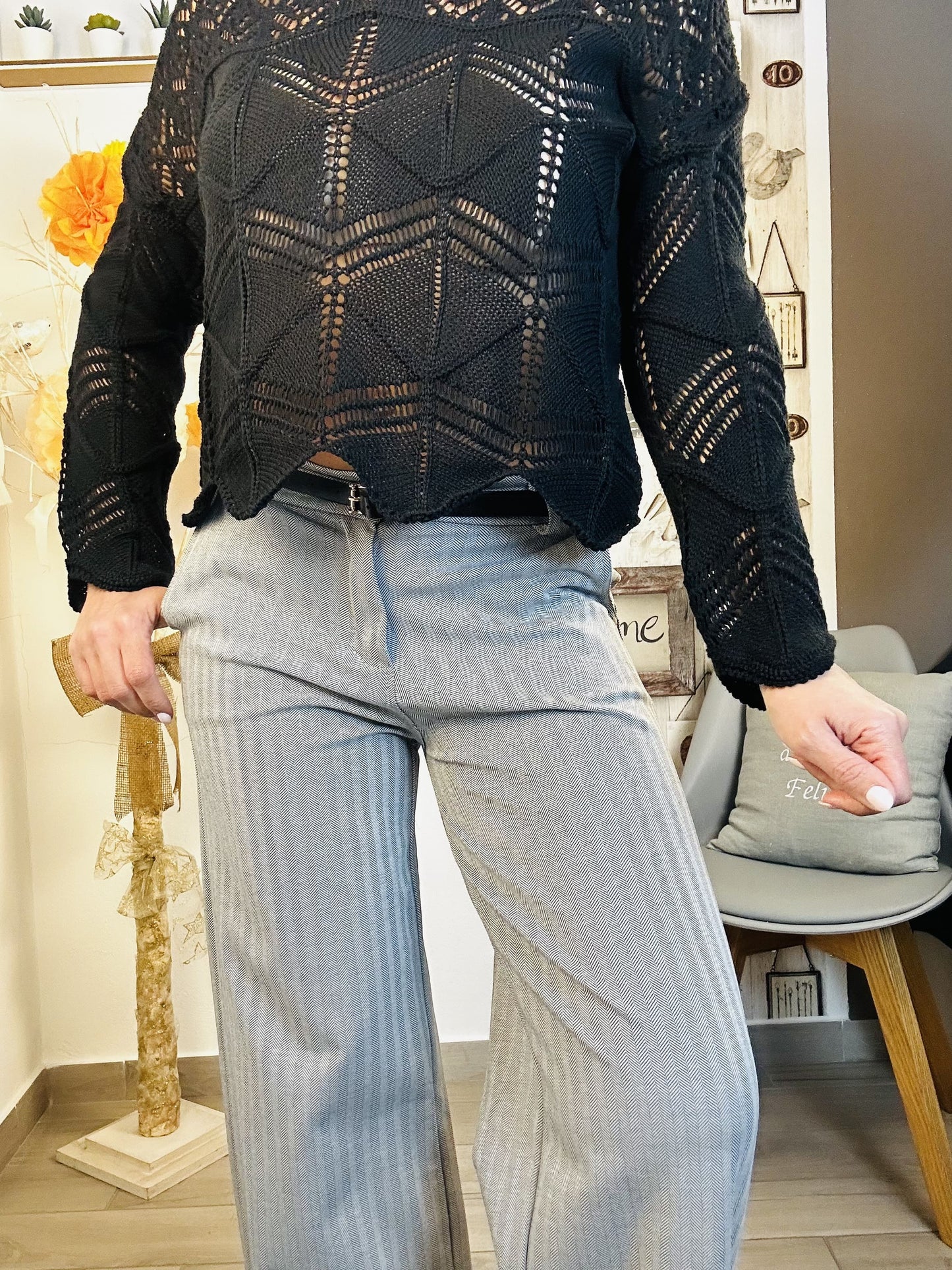 Pantalone palazzo bacchetta