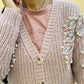 Cardigan perline e paiettes