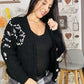 Cardigan perline e paiettes