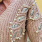 Cardigan perline e paiettes