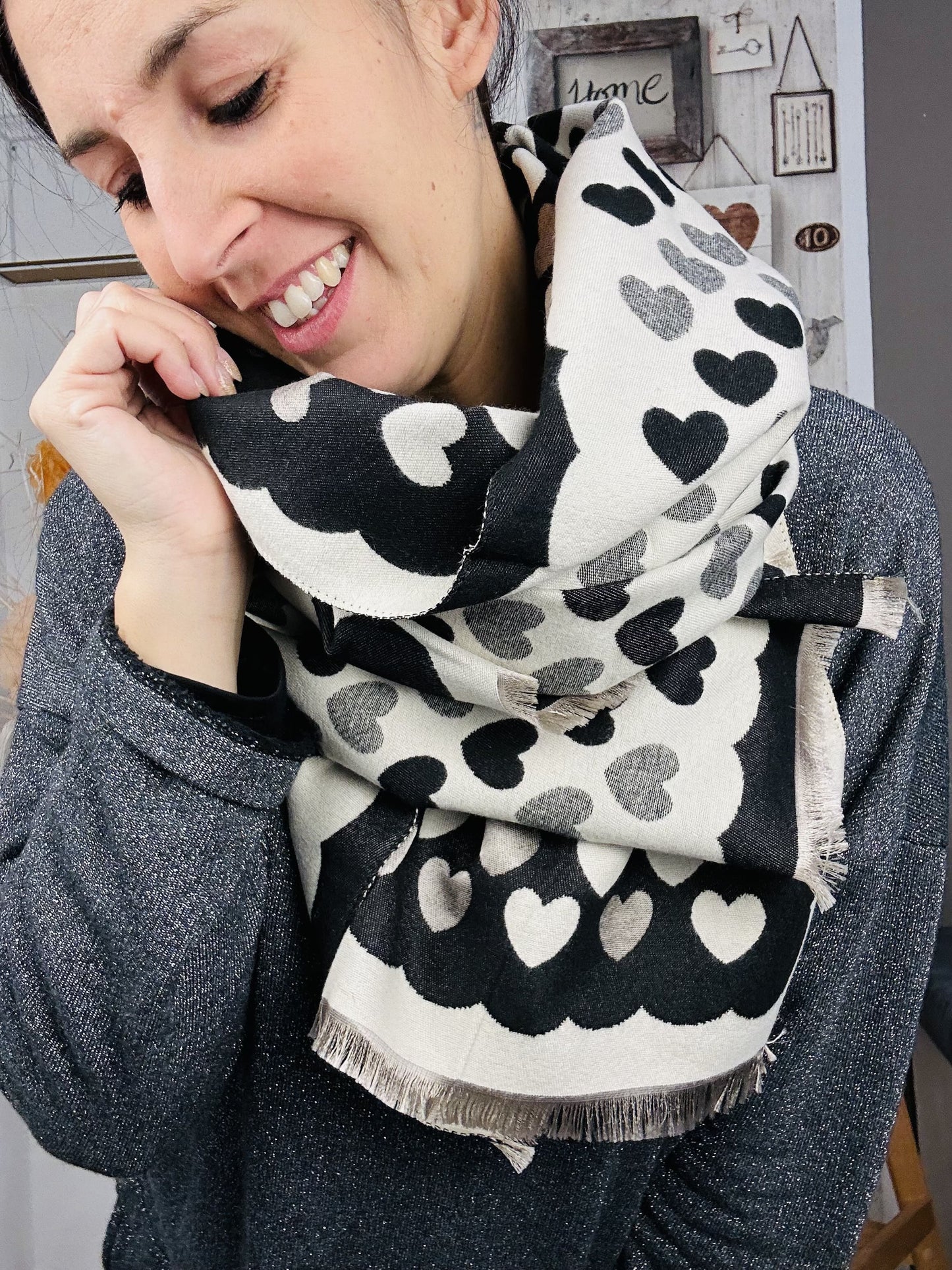 Sciarpa cuori