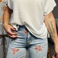 Jeans fiori Shaken