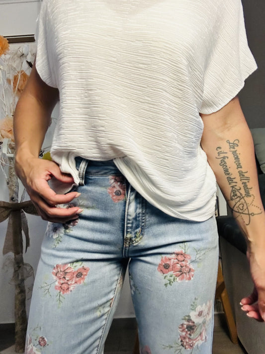Jeans fiori Shaken