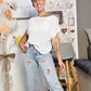 Jeans fiori Shaken